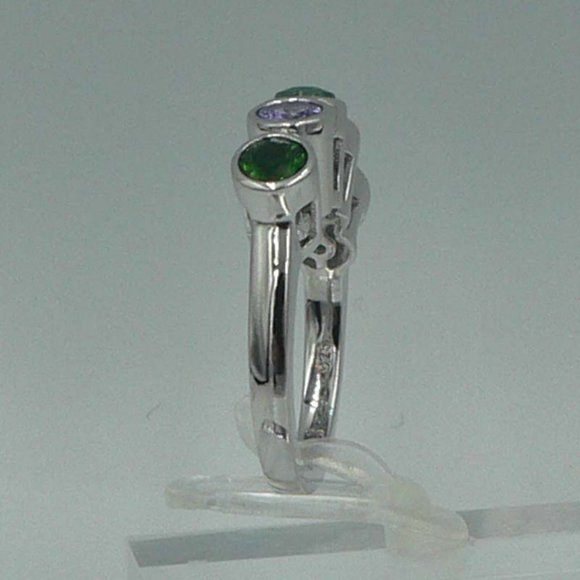 Sz 6 Genuine Multi Gemstone Ring - Picture 2 of 5